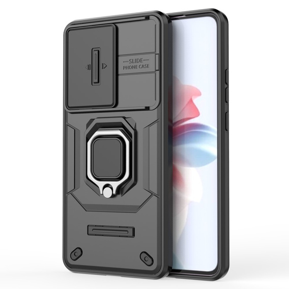 Чехол для Oppo Reno 11F 5G, KickStand Camera Lens, чёрный