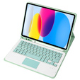 Чохол + клавіатура iPad 10.9 2022 10 Gen, TouchPad Pen Slot, світло-зелений