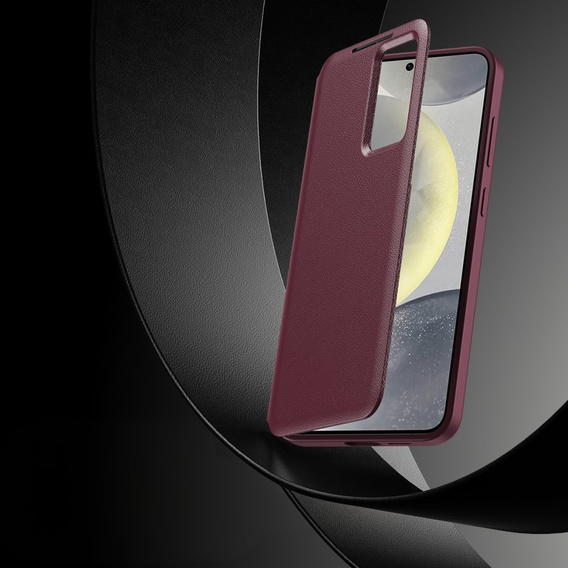 Флип-кейс для Samsung Galaxy S25 Ultra, Smart View Wallet, бордовый