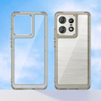 Чoхол до Motorola Edge 50 Pro, Fusion Hybrid, прозорий / сірий