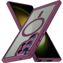 Чехол для Samsung Galaxy S23 Ultra, ERBORD Impact Guard, MagSafe, бордовый