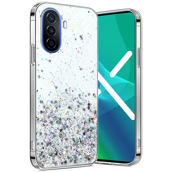 Чoхол до Huawei Nova Y70, Glittery, прозорий