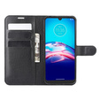 Чехол Wallet до Motorola Moto E6S, Litchi, Black