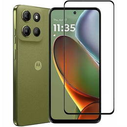 3D загартоване скло для Motorola Moto G15 / Motorola Moto G15 Power, чорна рамка