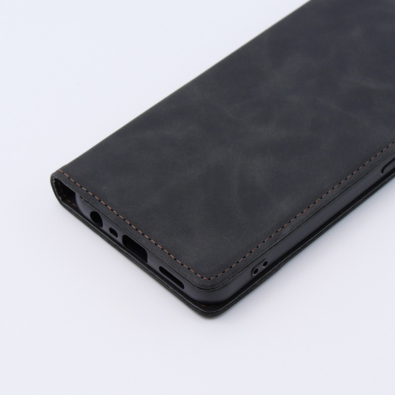 Чохол для Oppo A78 4G, ERBORD Vintage, гаманець з клапаном, чорний