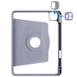 Чохол для iPad Pro 11" 2022/2021/2020 (4/3/2 gen.), з місцем для стилуса, що обертається на 360°, фіолетовий