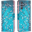 Откидной чехол для Samsung Galaxy M34, Wallet, Sakura, синий