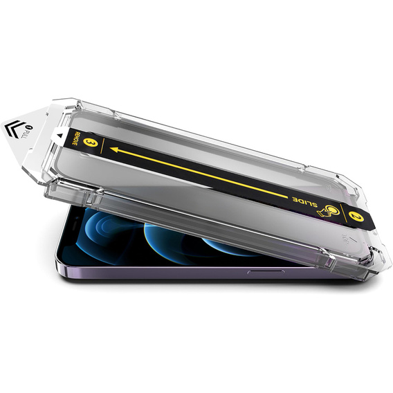 2x Закаленное стекло для iPhone 12 Pro Max, ERBORD Easy App Full Screen Protector