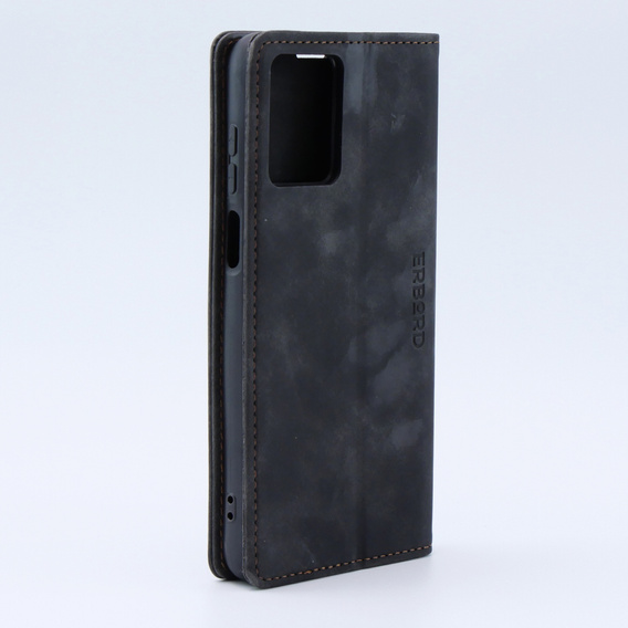 Чехол для Motorola Moto G53, ERBORD Vintage, бумажник с клапаном, чёрный