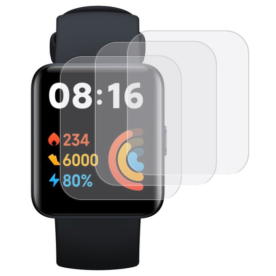 3x Гидрогелевая фольга ERBORD для Xiaomi Redmi Watch 2 Lite