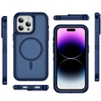 Чехол с рамкой для iPhone 14 Pro Max, для MagSafe, синий
