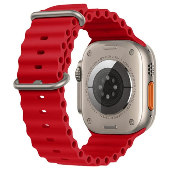 Силиконовый ремешок Apple Watch 1/2/3/4/5/6/7/8/SE/ULTRA 42/44/45/49mm, Red