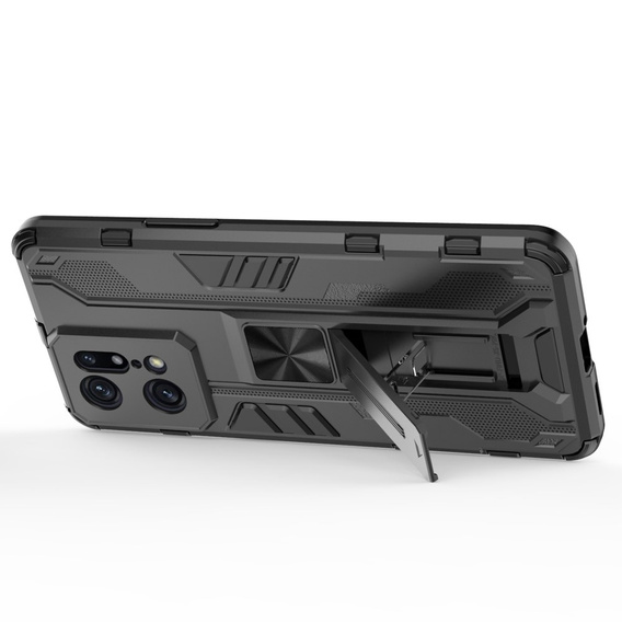 Чехол до Oppo Find X5 Pro, Military kickstand, чёрный