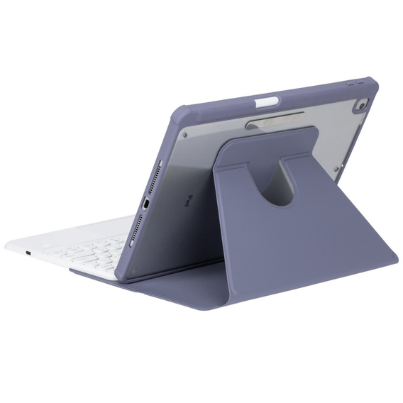 Чехол клавиатура для iPad 11" 2025 A16 (11 gen.) / iPad 10.9" 2022 (10 gen.), Rotary 360° Leather, фиолетовый