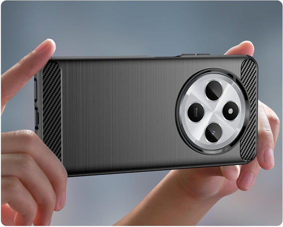 Чехол до Xiaomi Redmi 14C / Xiaomi Poco C75, Carbon, чёрный