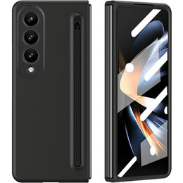 Чохол для Samsung Galaxy Z Fold 4 5G, зі склом та стилусом, чорний