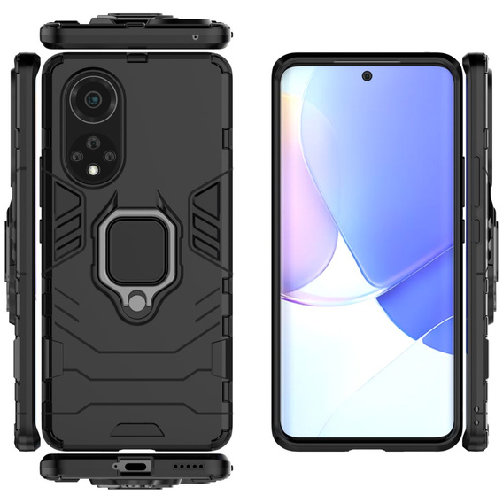 Чoхол до Huawei Nova 9, Kickstand Ring, чорний