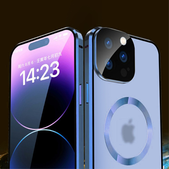Магнітний чохол Dual Glass MagSafe для iPhone 15 Pro Max, м'яти