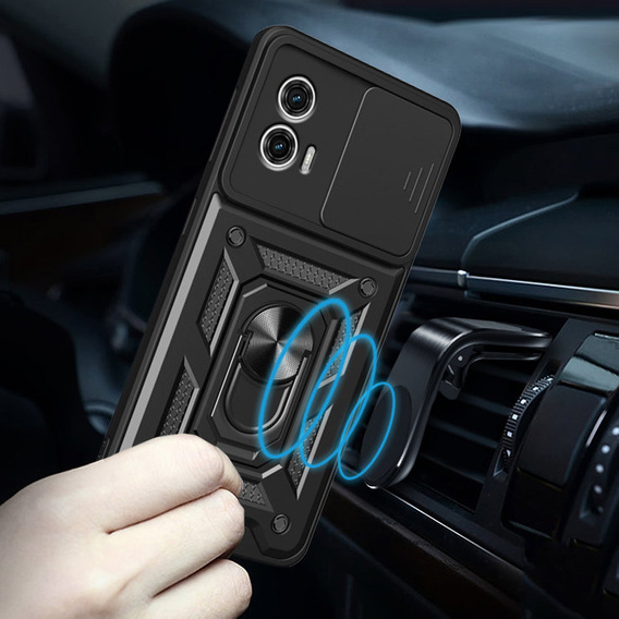 Чехол NOX Camera Slide Motorola Moto G53 5G, CamShield Slide, чёрный