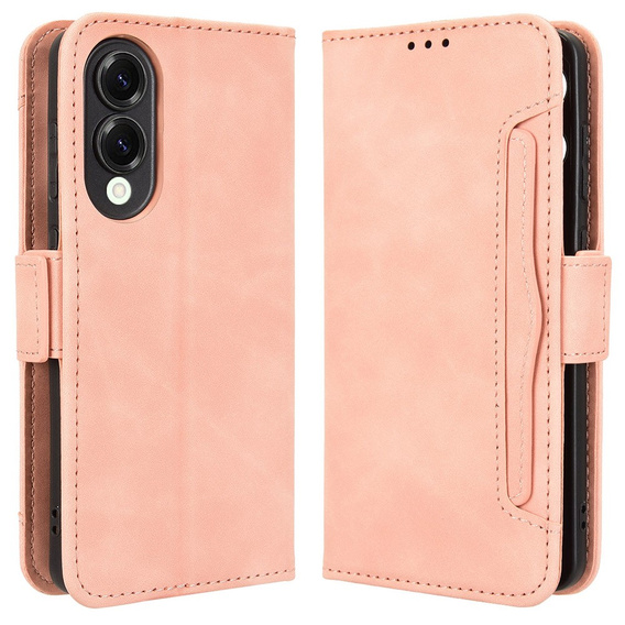 Откидной чехол для Samsung Galaxy S25 Edge, Card Slot, розовый