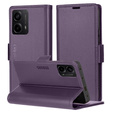 Чехол для Motorola Moto G24 Power, ERBORD Glossy Litchi, кошелек с клапаном, фиолетовый