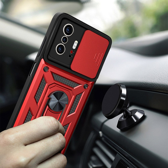 Чохол NOX Camera Slide Xiaomi 11T / 11T Pro, CamShield Slide, червоний