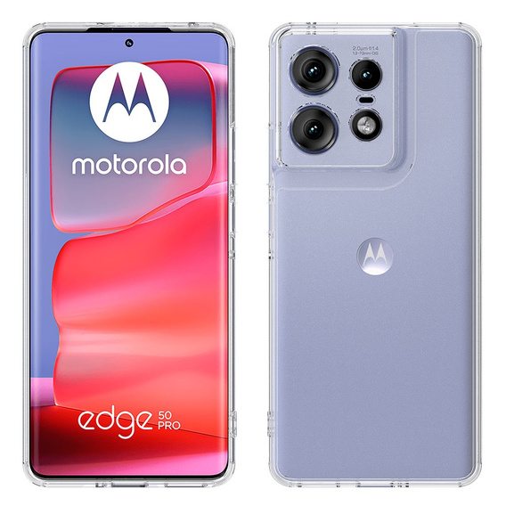 Чехол до Motorola Edge 50 Pro 5G, Fusion Hybrid, прозрачный