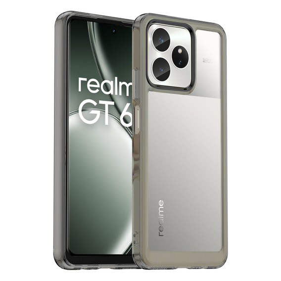 Чoхол до Realme GT 6 / 6T, Fusion Hybrid, прозорий / чорний