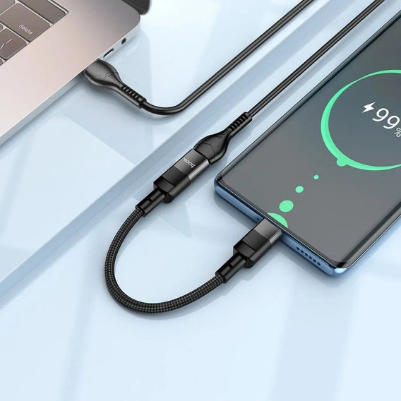 Адептер HOCO - USB-C TYPE-C на Lightning, Black