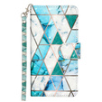 Откидной чехол для Xiaomi Redmi 13C / Poco C65, Wallet, Marble зелёный