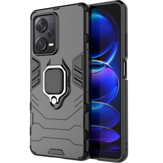 Чехол до Xiaomi Redmi Note 12 Pro+ 5G, Kickstand Ring, чёрный