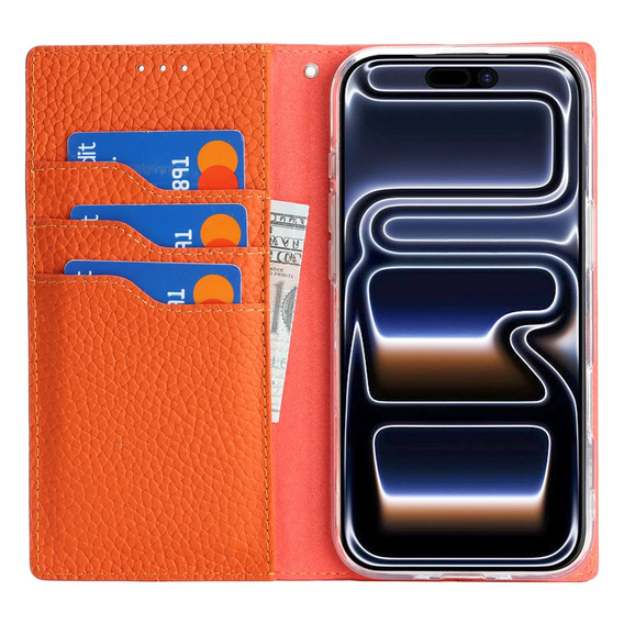 Чехол с клапаном Litchi Skin Grain для iPhone 17 Pro