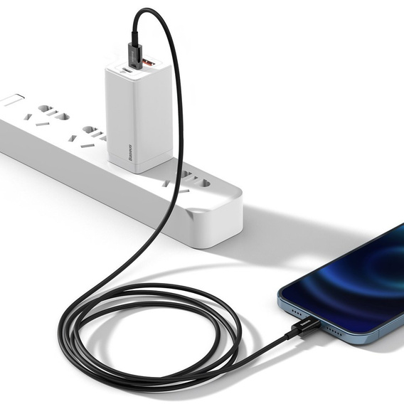 BASEUS Wisdom Kaбель Lightning 1.5M/2.4A (2 sztuki) - White