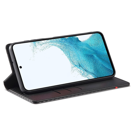 Чохол-розкладачка LC.IMEEKE для Samsung Galaxy A17 5G, з карбоновою текстурою, чорний