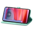 Откидной чехол для Motorola Edge 50 Pro, Mandala, зелёный