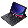 Чохол + клавіатура Samsung Galaxy Tab S9+, Leather Pen Slot TouchPad, чорний