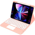 Чехол + клавиатура iPad Air 10.9 4 2020 / 5 2022, Touchpad, розовый rose gold