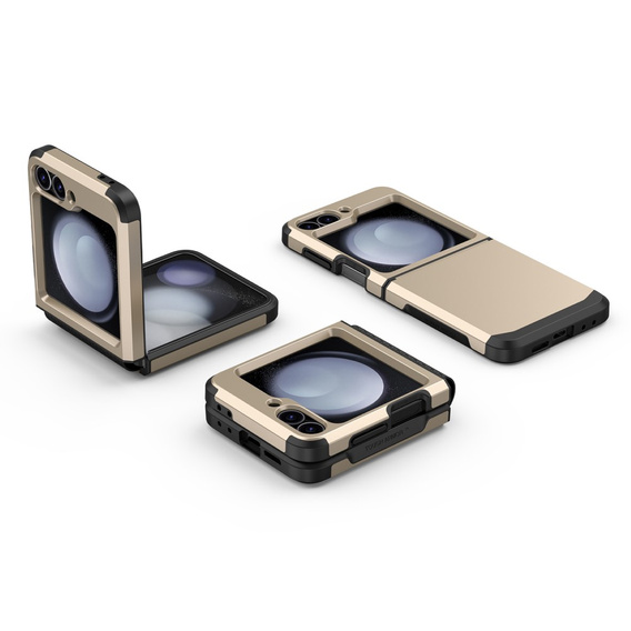 Бронированный чехол для Samsung Galaxy Z Flip7 FE / Z Flip6, Armor Shockproof, золотой