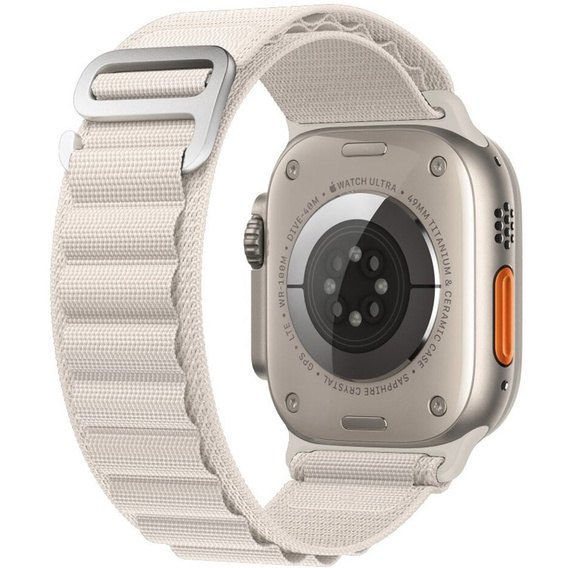 Нейлоновый ремешок для Apple Watch 1/2/3/4/5/6/7/8/SE/ULTRA 42/44/45/49 мм, бежевый