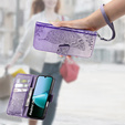 Откидной чехол для Xiaomi Redmi 15C 4G/LTE, Butterfly, фиолетовый
