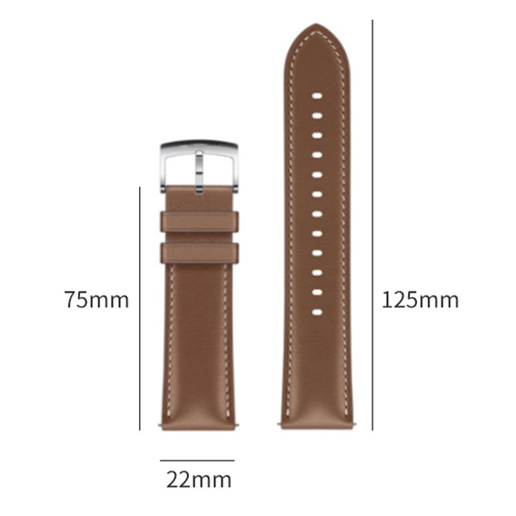 Кожаный ремешок с 22-мм телескопом - Brown