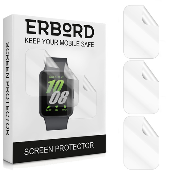 3x Гидрогелевая фольга ERBORD для Xiaomi Redmi Smart Band 2