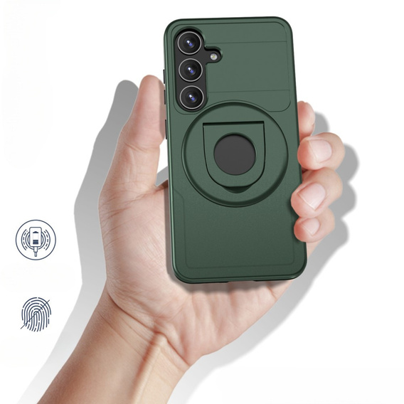 Чохол MagSafe для Samsung Galaxy S24, Military Magnet, чорний