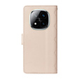 Чохол-сумка для Xiaomi Redmi Note 14 Pro 5G / Xiaomi Redmi Note 14 Pro+ 5G / Xiaomi Poco X7 5G, Rhombus Crossbody Leather, бежевий