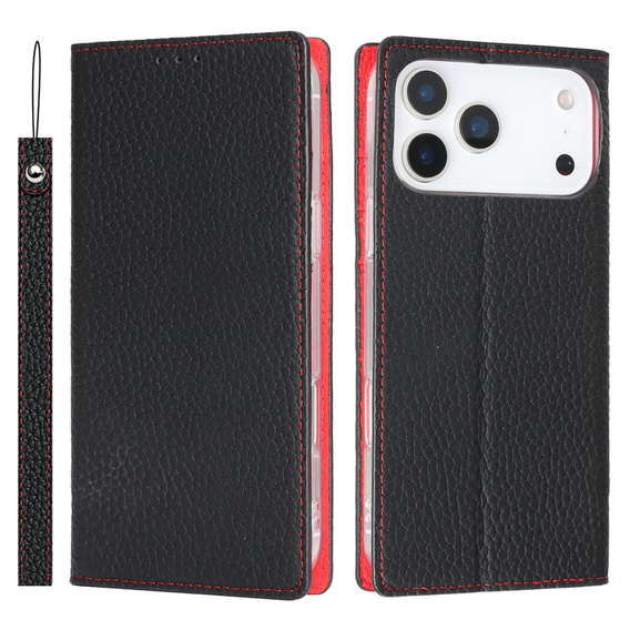 Чехол с клапаном Litchi Skin Grain для iPhone 17 Pro