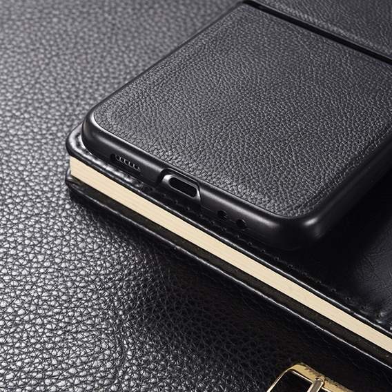 Чохол Litchi Leather для Samsung Galaxy Z Flip 4, Black