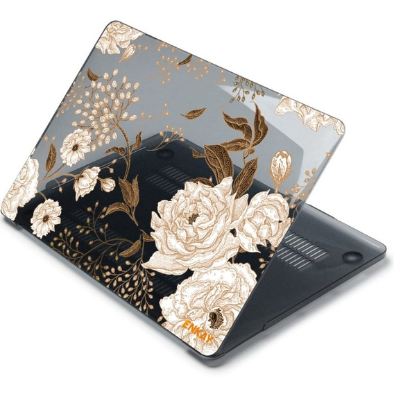 Чохол для ноутбуку ENKAY HardShell до MacBook Air 13 A2337 M1 A2179 A1932, Gold flowers