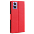 Откидной чехол для Motorola Edge 30 Neo 5G, Wallet Thin Magnet, красный