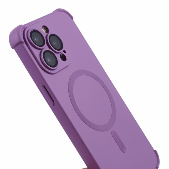Силіконовий чохол для iPhone 15 Pro Max, магнітна, для MagSafe, фіолетова