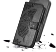 Откидной чехол для Realme 12 Pro 5G / 12 Pro+ 5G, Butterfly, чёрный